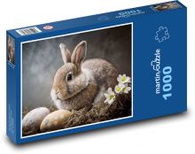 Velikonoční zajíček s vejcemi Puzzle 1000 dílků - 60 x 46 cm