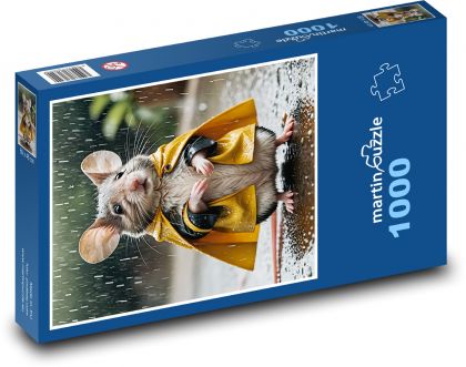 Myš v pršiplášti - Puzzle 1000 dielikov, rozmer 60x46 cm