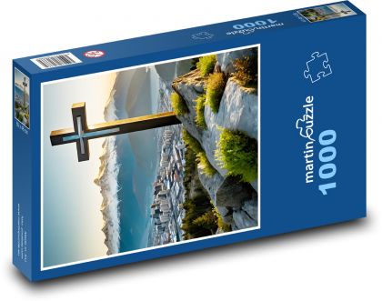 Kríž - kresťanstvo - Puzzle 1000 dielikov, rozmer 60x46 cm