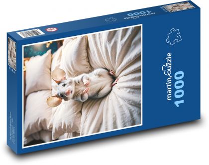Myš v posteli - Puzzle 1000 dielikov, rozmer 60x46 cm