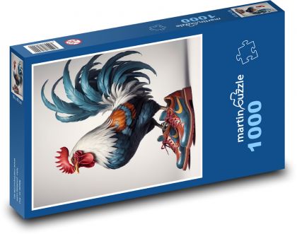 Kohút v čižmách - Puzzle 1000 dielikov, rozmer 60x46 cm