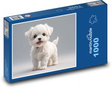 Weißer Hund Puzzle 1000 Teile - 60 x 46 cm