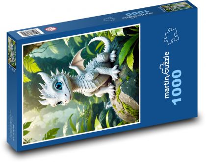 Biely drak - Puzzle 1000 dielikov, rozmer 60x46 cm