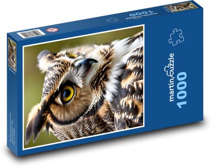 Sowa rogata - Puzzle 1000 elementów, rozmiar 60x46 cm