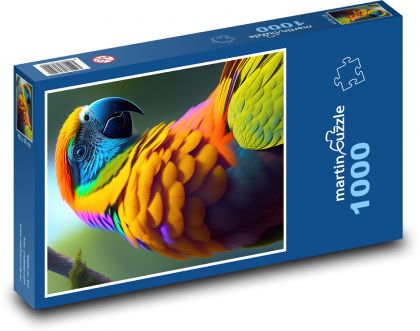 Barevný papoušek - puzzle 1000 dílků