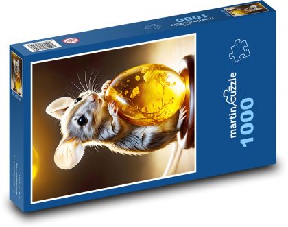 Myš a vejce - Puzzle 1000 dílků, rozměr 60x46 cm
