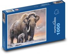 Mamutowate Puzzle 1000 elementów - 60x46 cm