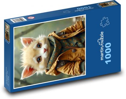 Mačka v prírode - Puzzle 1000 dielikov, rozmer 60x46 cm