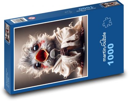 Bird - singer - Puzzle 1000 pieces, size 60x46 cm 