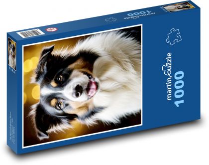 Pies - Puzzle 1000 elementów, rozmiar 60x46 cm