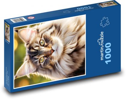Nástenná mačka - Puzzle 1000 dielikov, rozmer 60x46 cm