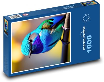 Modrý vták - Puzzle 1000 dielikov, rozmer 60x46 cm
