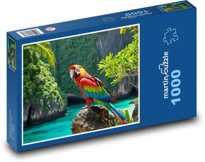 Papoušek v přírodě - puzzle 1000 dílků