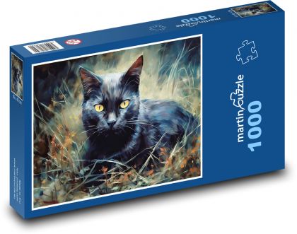 Schwarze Katze - Puzzle - 1000 Teile