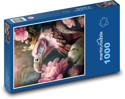 Vulture with crown - Puzzle 1000 pieces, size 60x46 cm 