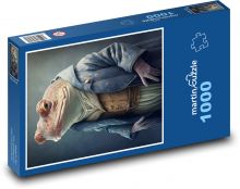 Žába v plášti Puzzle 1000 dílků - 60 x 46 cm