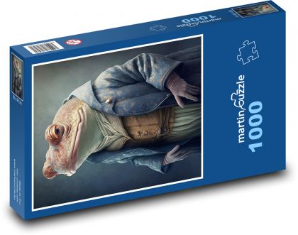 Zahalená žaba - Puzzle 1000 dielikov, rozmer 60x46 cm