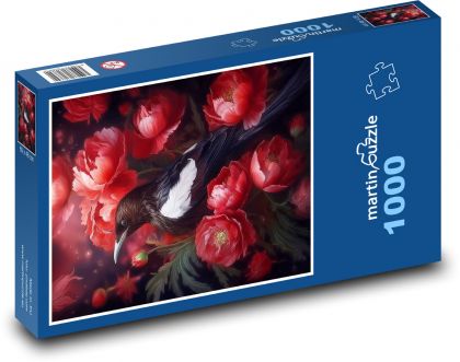 Straka - Puzzle 1000 elementów, rozmiar 60x46 cm