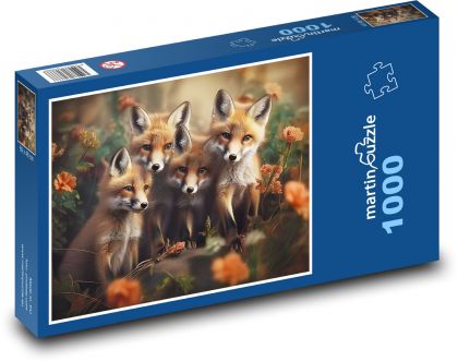 Malé líšky - Puzzle 1000 dielikov, rozmer 60x46 cm
