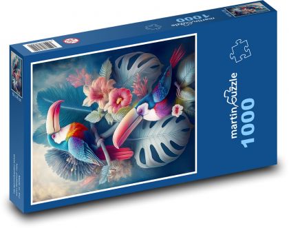 Tukany - vtáky - Puzzle 1000 dielikov, rozmer 60x46 cm