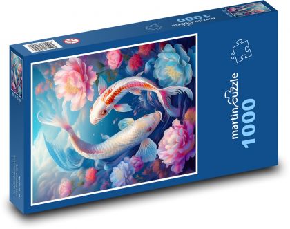 Barevné rybky - Puzzle 1000 dílků, rozměr 60x46 cm