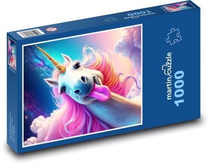 Rosafarbenes Einhorn - Puzzle - 1000 Teile