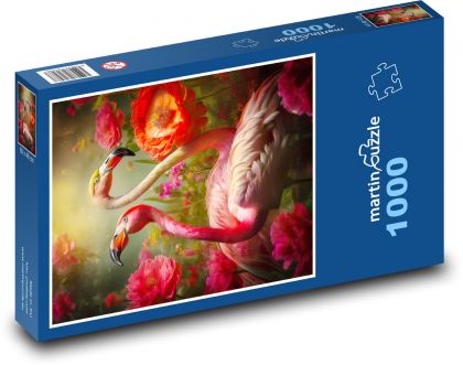 Phoenicopterus - Puzzle 1000 elementów, rozmiar 60x46 cm