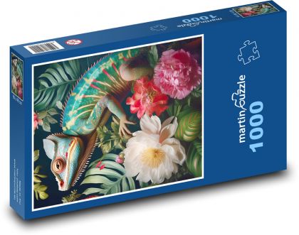 Chameleon - reptile - Puzzle 1000 pieces, size 60x46 cm 