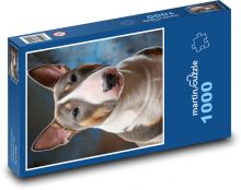 Bull teriér - pes Puzzle 1000 dílků - 60 x 46 cm