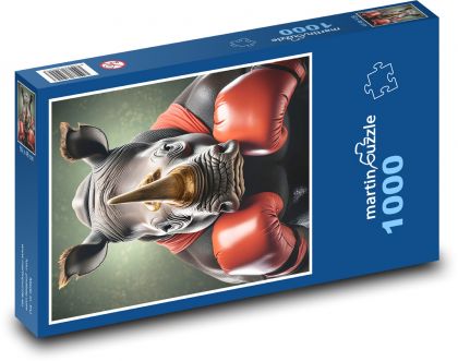 Nosorožec fantasy - Puzzle 1000 dílků, rozměr 60x46 cm