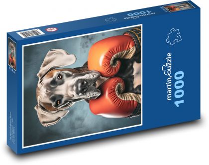 Pies fantasy - Puzzle 1000 elementów, rozmiar 60x46 cm