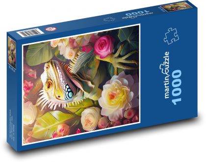 Jaszczurka fantazyjna - Puzzle 1000 elementów, rozmiar 60x46 cm