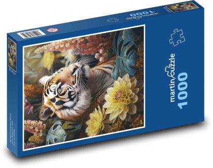 Tygr - Puzzle 1000 dílků, rozměr 60x46 cm