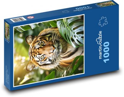 Fantasy Tiger - Puzzle 1000 pieces, size 60x46 cm 
