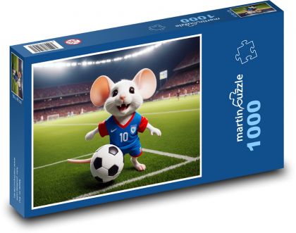 Footballer Mouse - Fantasy - Puzzle 1000 pieces, size 60x46 cm 