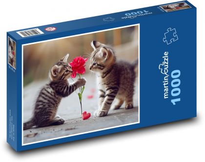 Prezent walentynkowy - Puzzle 1000 elementów, rozmiar 60x46 cm