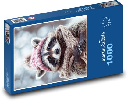 Mýval v oblečení - Puzzle 1000 dielikov, rozmer 60x46 cm