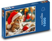 Mačiatko na Vianoce Puzzle 1000 dielikov - 60 x 46 cm 