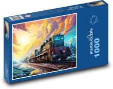 Fantasy train Puzzle 1000 pieces - 60 x 46 cm