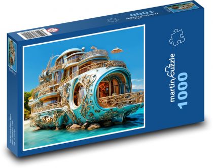 Jacht - Puzzle 1000 elementów, rozmiar 60x46 cm