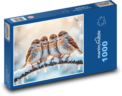 Ptáci v zimě - puzzle 1000 dílků