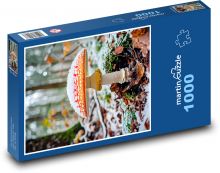 Muchomůrka v zimě Puzzle 1000 - 60x46 cm