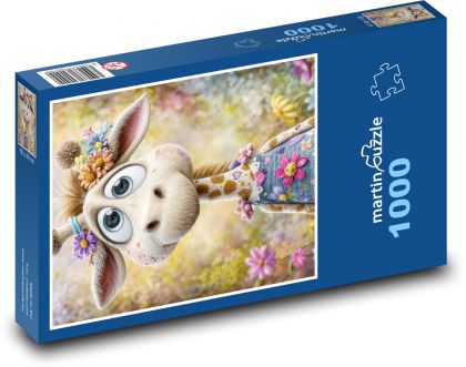 Żyrafa - Puzzle 1000 elementów, rozmiar 60x46 cm