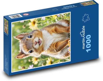 Veverka v květinách - puzzle 1000 dílků
