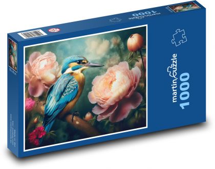 Ledňáček - pták - puzzle 1000 dílků