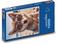 Vlk v okuliaroch Puzzle 1000 dielikov - 60 x 46 cm
