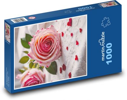 Pink Rose - Puzzle 1000 pieces, size 60x46 cm 