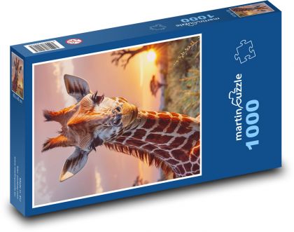 Žirafa - Puzzle 1000 dielikov, rozmer 60x46 cm