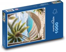 Houpací síť na pláži Puzzle 1000 - 60x46 cm