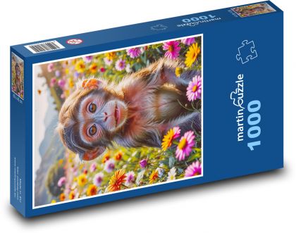 Małpy - Puzzle 1000 elementów, rozmiar 60x46 cm